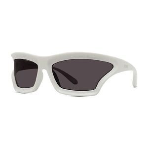 Loewe Sunglasses Rectangle Full Rim, Ivory Frame and Grey Lens LW40143U25A